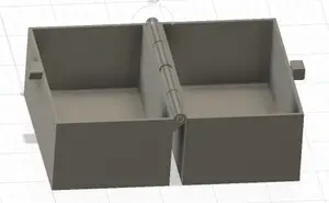 Notiz Zettel Kasten DIN A8/ Note slip box mit eingebautem Scharnier und Schnapp-Verschluss with built-in hinge and snap closure