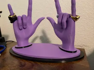 I Love You ASL Hand Ring Holder Stand Altar