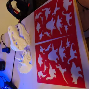 Stencil template Dinosaurs