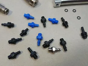 Pneumatic fitting with M5 thread for 4mm tubing