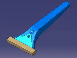 Scraper with 60 mm trapezoid blade
