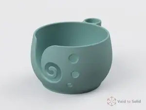 Yarn Bowl with Holder for Scissors or Knitting Needles | Smooth