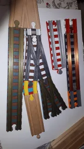 Dřevěná vláčkodráha s pražci - Wooden Railway with sleepers. Bez MMU - no MMU needed