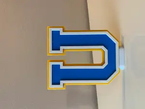Alphabet Letter 'U' - Sport/School Colors
