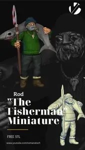 Rod the Fisherman Miniature