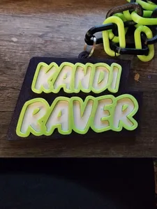 "Kandi Raver" Chunky Pendant