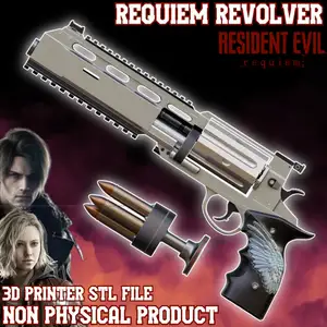 Grace and Leon Requiem Cosplay Propgun Revolver Pistol Resident Evil Requiem