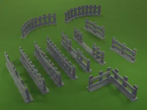 Modular Wooden Fence Set – 3D Printable Terrain for Tabletop Wargames & RPGs