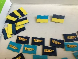 Ukraine flag badge