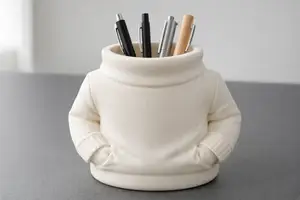 Sweater Man Pen Holder – Cute Minimal Desk Organizer | 3D Printable Office Decor