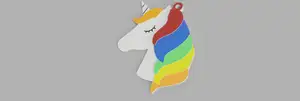 Multicolour Unicorn Keychain