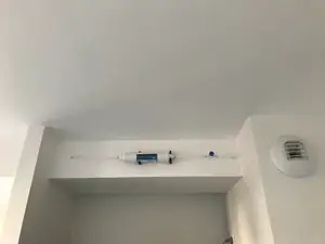 External LG fridge water filter mount with holes