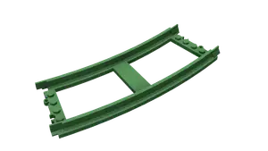simplified curved train rail