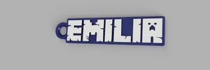 Personalized Minecraft Keychain "Emilia"