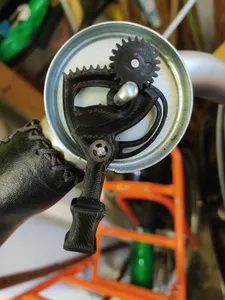 Bicycle bell lever with spring