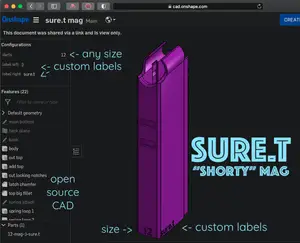 sure.t mag- nerf half dart/talon magazine