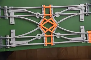 Rail train Lego croisement de voies compact avec aiguillage