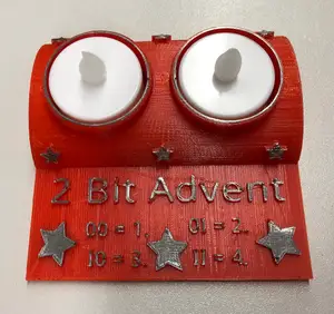 2-Bit Advent Tea Light Holder