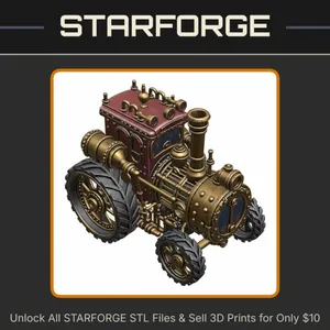 28mm Mechanical Tractor Gears Pipes Chimney Wheels StarForge Kits 3D Print STL File