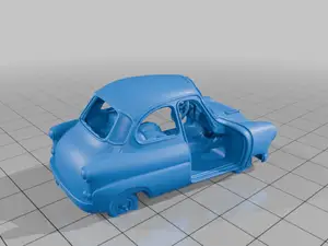 28mm Classic Vintage Car Model Open Doors Detailed Interior Design StarForge Kits 3D Print STL File