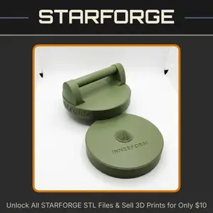 Perfect Pushup Rotating Handles for Home Fitness StarForge Kits 3D Print STL File