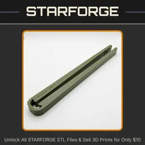 Print-in-Place Clamp Tongs for Feeding Insects and Worms to Reptiles StarForge Kits 3D Print STL File