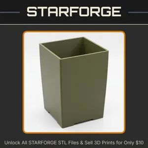 Modern Tall Planter for Bonsai and Greenery StarForge Kits 3D Print STL File