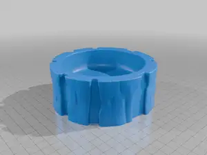 Pet Cat and Dog Rustic Wood Textured Bowl for Food or Water StarForge Kits 3D Print STL File