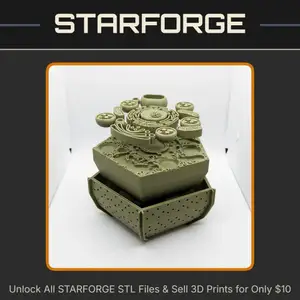 Plant Cell Educational Model with Removable Organelles StarForge Kits 3D Print STL File