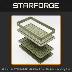 Chocolate Bar Mold Pattern for Making Silicone Molds StarForge Kits 3D Print STL File