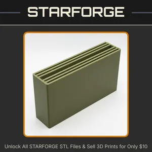 Slimline Wallet Organizer with Five Compartments StarForge Kits 3D Print STL File