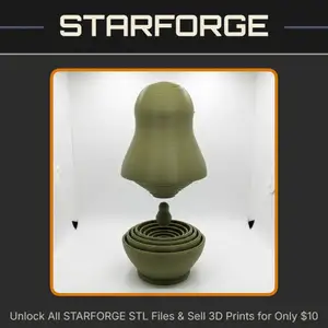 10-Layer Nested Russian Doll Set Matryoshka StarForge Kits 3D Print STL File