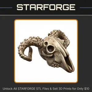 28mm Sci-Fi Animal Skull for Wilderness Settings StarForge Kits 3D Print STL File