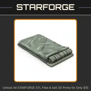 28mm DND Camp Sleeping Bag Fantasy Terrain Miniature for Tabletop Gaming StarForge Kits 3D Print STL File