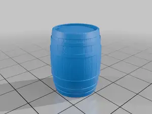28mm Fantasy Mini Highly Detailed Medieval Wine Barrel for DND Tabletop Wargame Terrain StarForge Kits 3D Print STL File