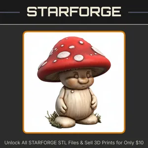 28mm DND Cheerful Mushroom Sprite Fantasy Miniature StarForge Kits 3D Print STL File