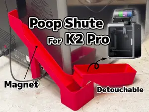 Detouchable Poop Shute for Creality K2 Pro
