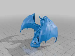 28mm DND White Dragon Wings Spread Scales Spiked Tail Fierce Stance StarForge Kits 3D Print STL File