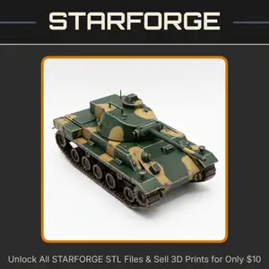 28mm Sturmgeschütz III German Assault Gun WWII Tank Model StarForge Kits 3D Print STL File