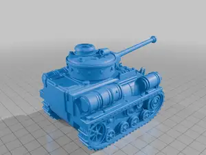 28mm WW2 Era Tank Model with Detailed Turret and Tracks StarForge Kits 3D Print STL File