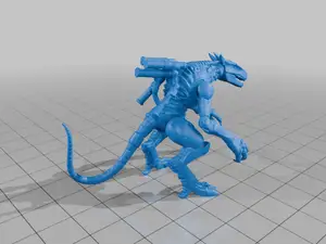 28mm Futuristic Mech Dinosaur with Armored Plates and Missile Launchers StarForge Kits 3D Print STL File