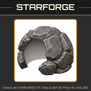 Rocky Dome Reptile Hide Shelter for Terrariums and Vivariums StarForge Kits 3D Print STL File