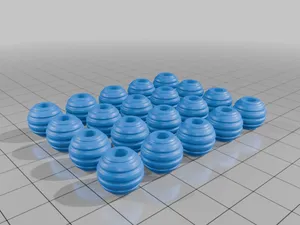 Ribbed Bead for DIY Men's Necklace Making StarForge Kits 3D Print STL File
