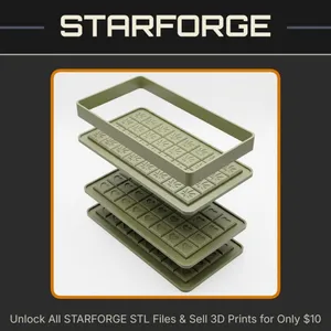 Chocolate Bar Mold Pattern for Making Silicone Molds StarForge Kits 3D Print STL File