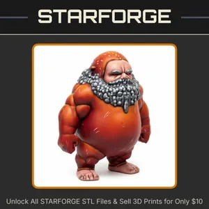 28mm Sci-Fi Playful Behemoth Giant with a Beard StarForge Kits 3D Print STL File