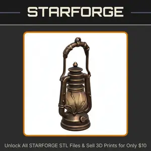 28mm DND Detailed Medieval Oil Lamp for Tavern Settings StarForge Kits 3D Print STL File