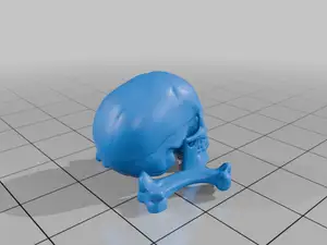 28mm DND Sinister Skull with Crossbones of Fallen Giant StarForge Kits 3D Print STL File