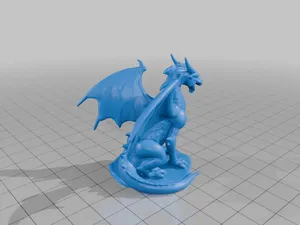 28mm DND Regal Majestic Winged Dragon Fantasy Miniature StarForge Kits 3D Print STL File