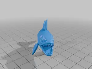 28mm DND Sharp-Toothed Bloodthirsty Predator Fish Fantasy Miniature StarForge Kits 3D Print STL File