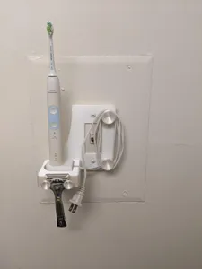 Phillips toothbrush holder for rectangular outlets